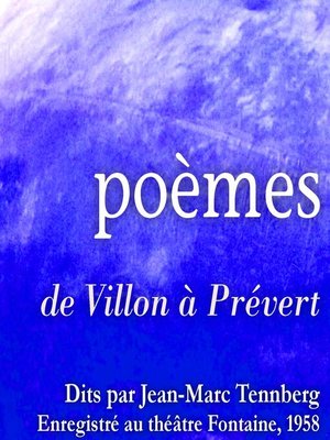 cover image of Poésies lues par JeanMarc Tennberg